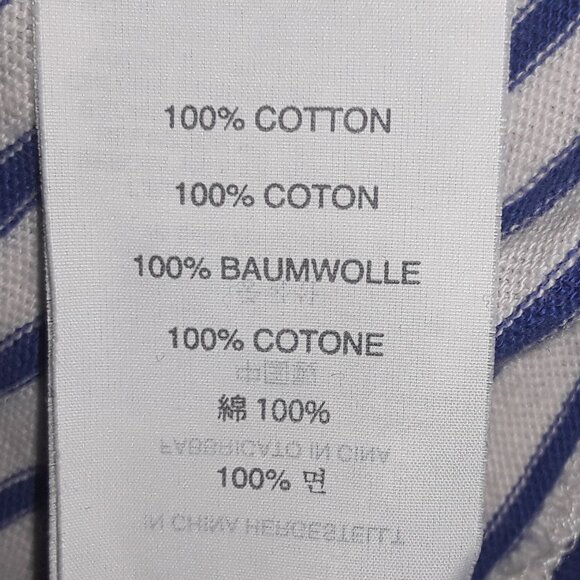 J. Crew junior medium blue/white stripes, stretchy t-shirt - Picture 5 of 6